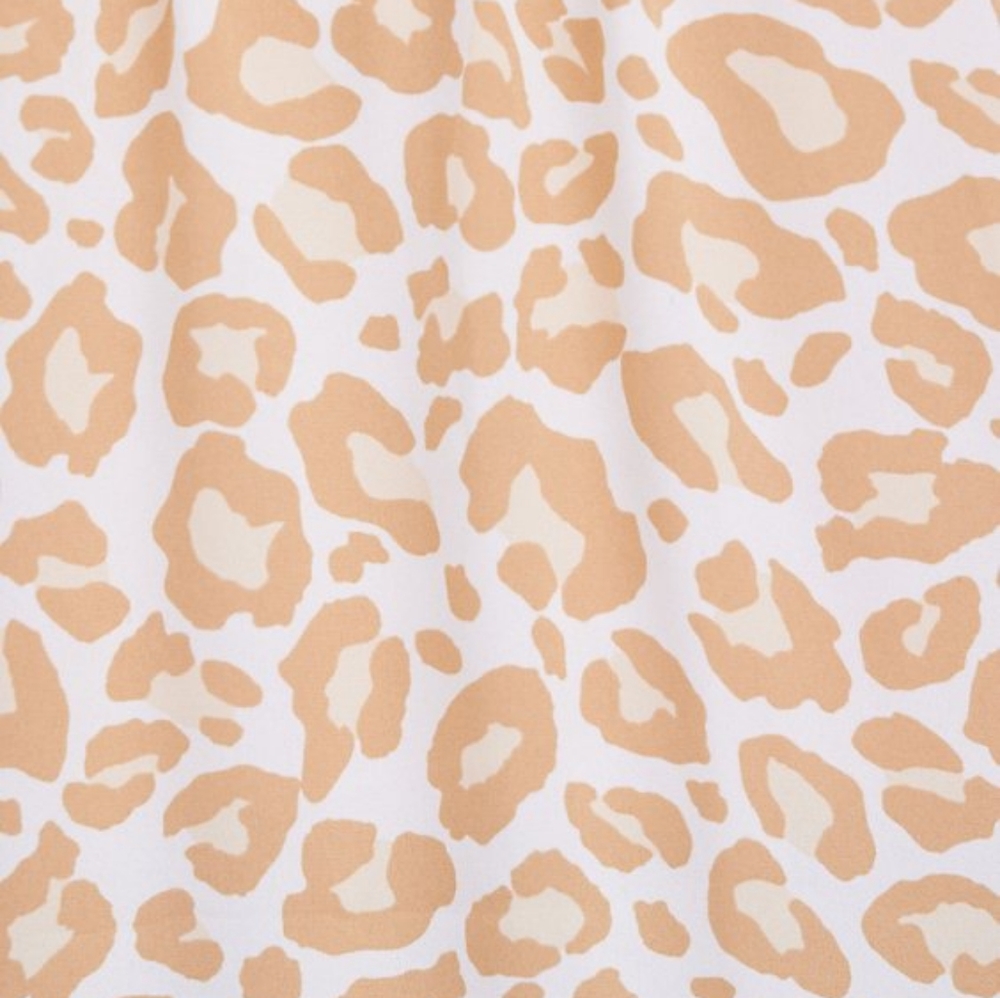 Torrid plus animal leopard print v neck top, 2X, beige - Picture 5 of 15